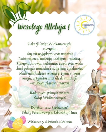 SP w Łebieńskiej Hucie - Życzenia Wielkanocne