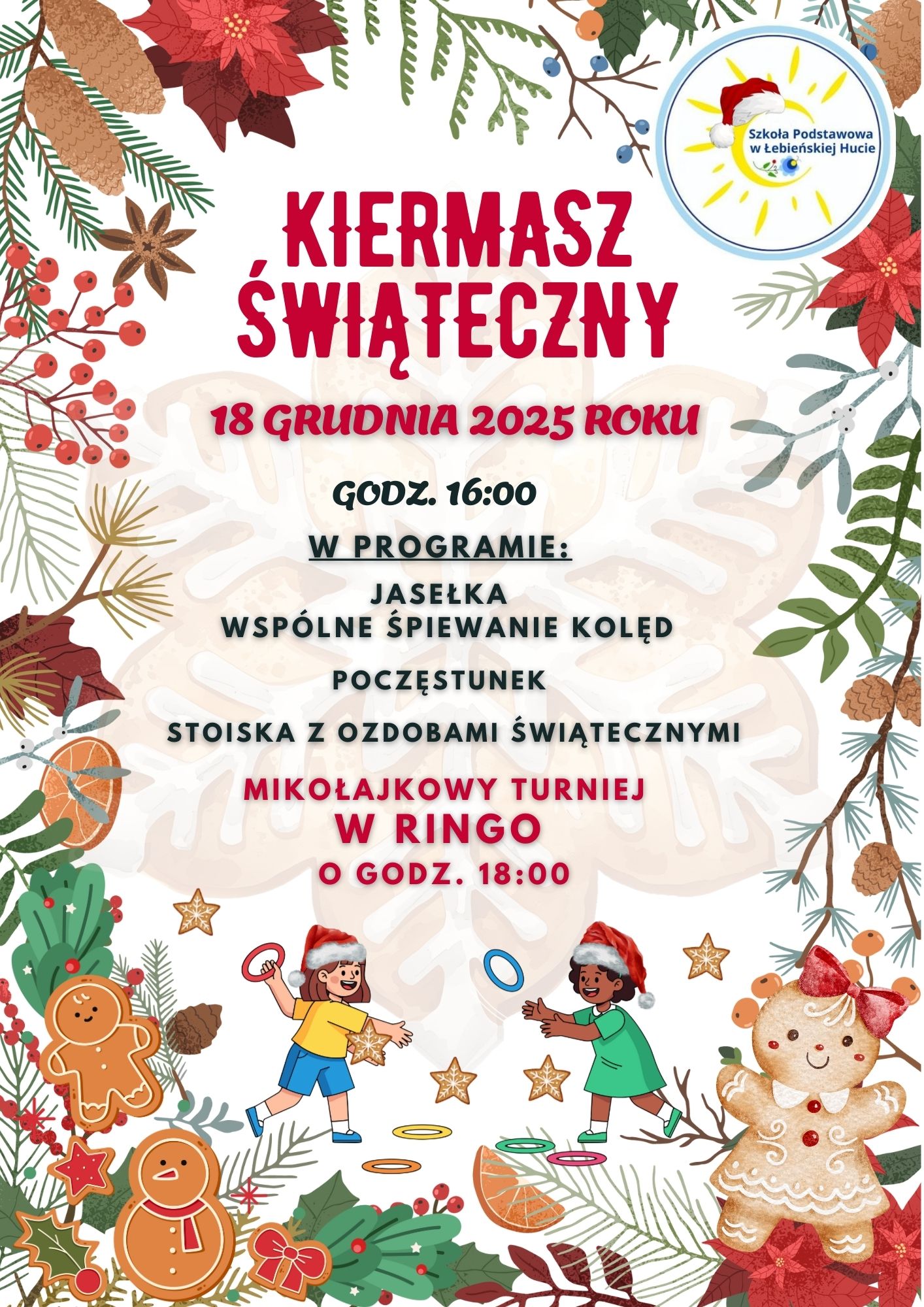 Serdecznie Zapraszamy na Kiermasz Świąteczny 18.12.2025 r.