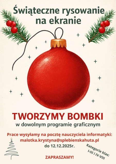 Zapraszamy do udziału w konkursie „Świąteczne rysowanie na ekranie” !
