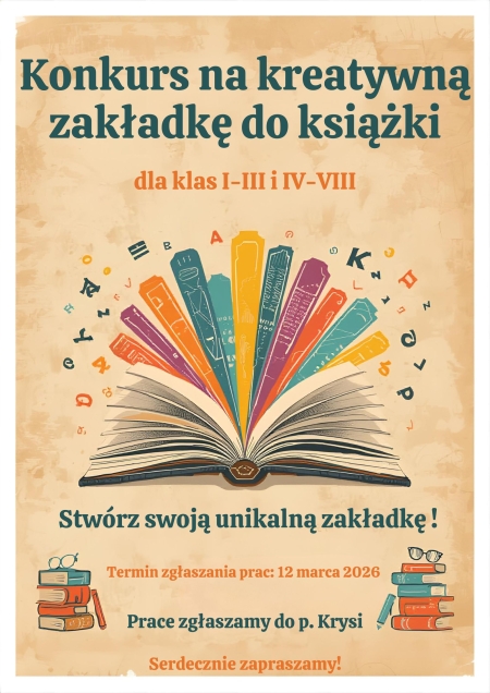 Konkurs na kreatywną zakładkę do książki