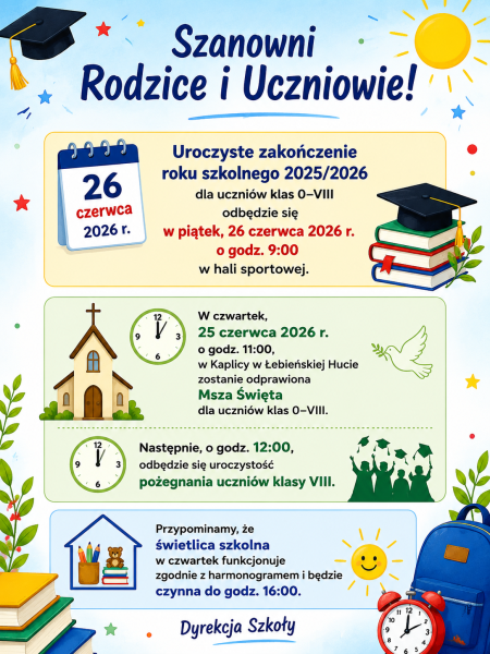 Uroczyste zakończenie roku szkolnego 2025/2026