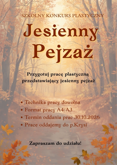 Zaproszenie do udziału w konkursie plastycznym ''Jesienny pejzaż''