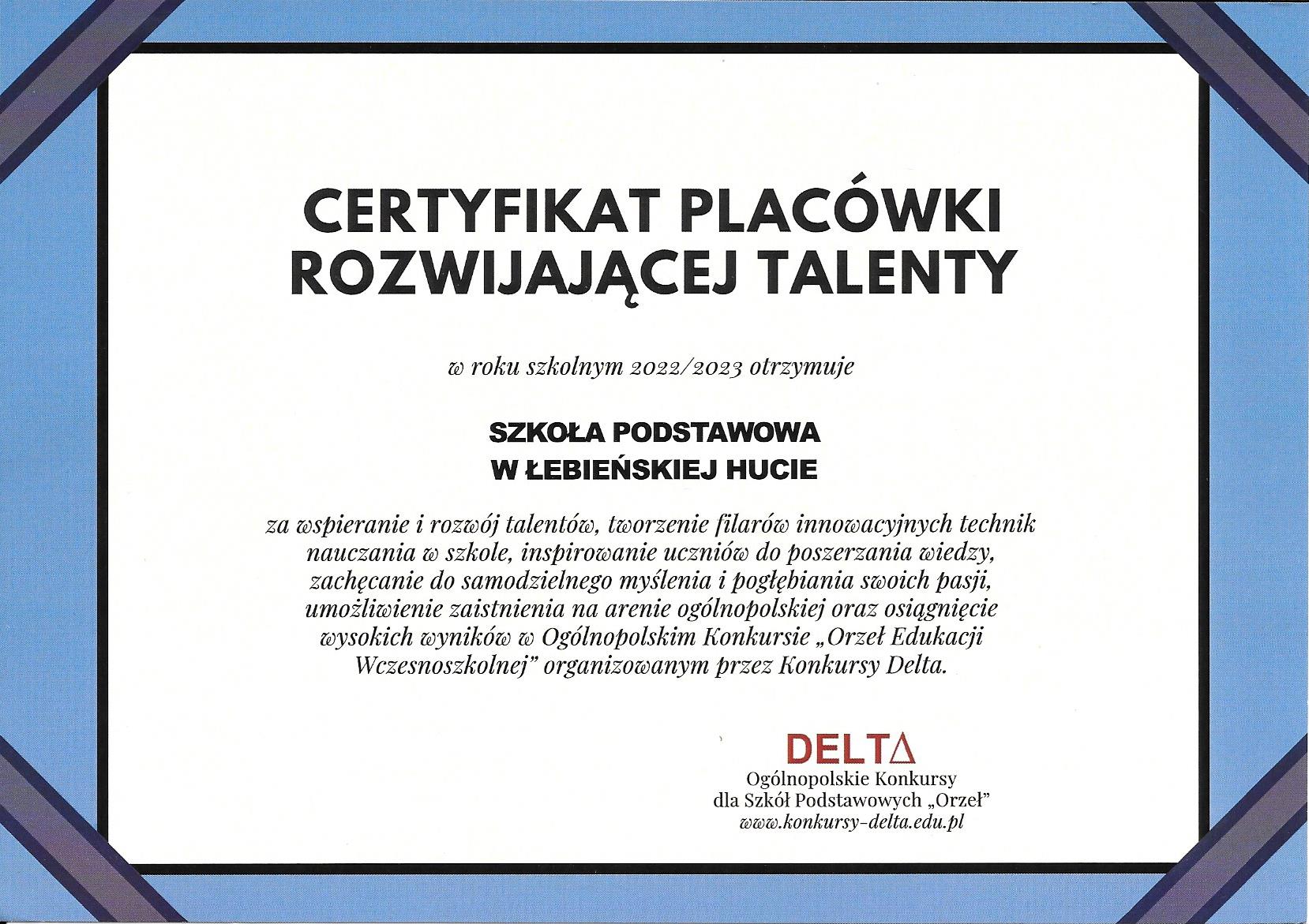 Nasi uczniowie laureatami Ogólnopolskiego Konkursu ''Orzeł Matematyczny''