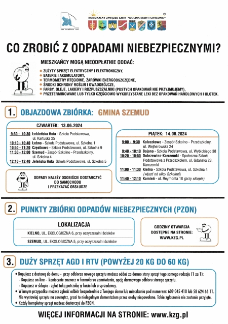 Informacja o zbiórce odpadów w Łebieńskiej Hucie 13.06.2024